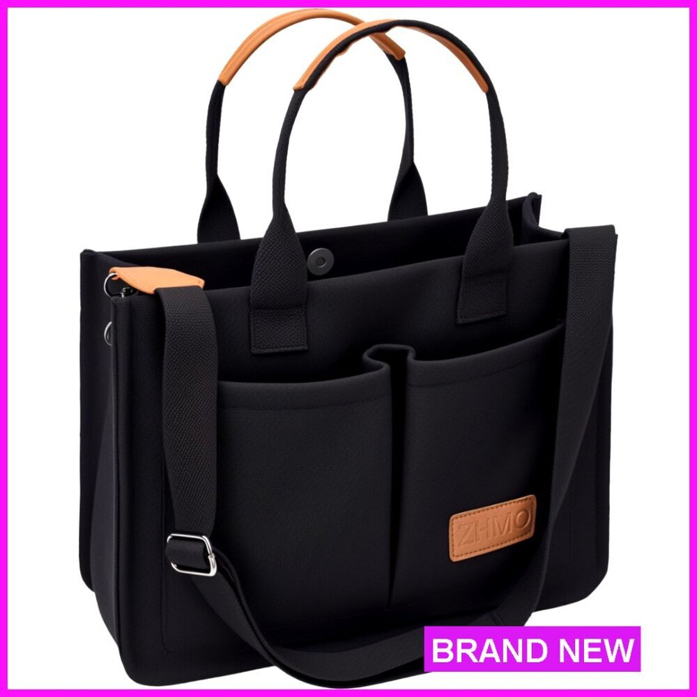 Canvas Tote Bag Large Capacity Crossbody Work Travel Laptop Purse Chic
